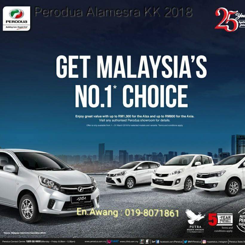 Kereta Perodua Alza Kota Kinabalu Sabah 2018 (Dealer 